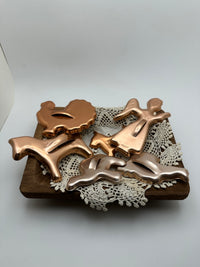 Set of Six Aluminum Copper Colored Cookie Cutters