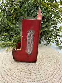 Vintage Rusty Crusty Metal Match Holder