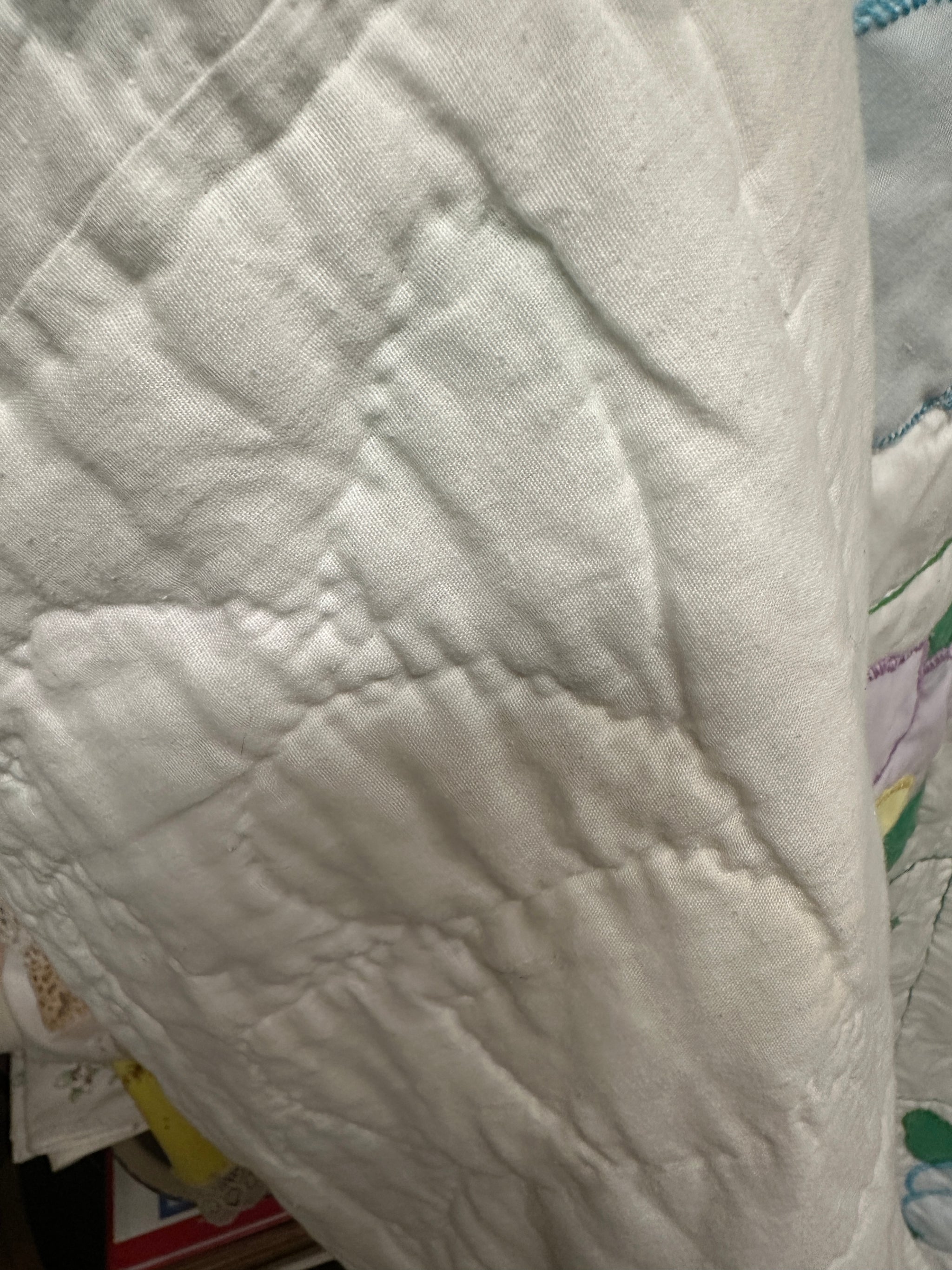 vintage Handmade Square Flower Quilt