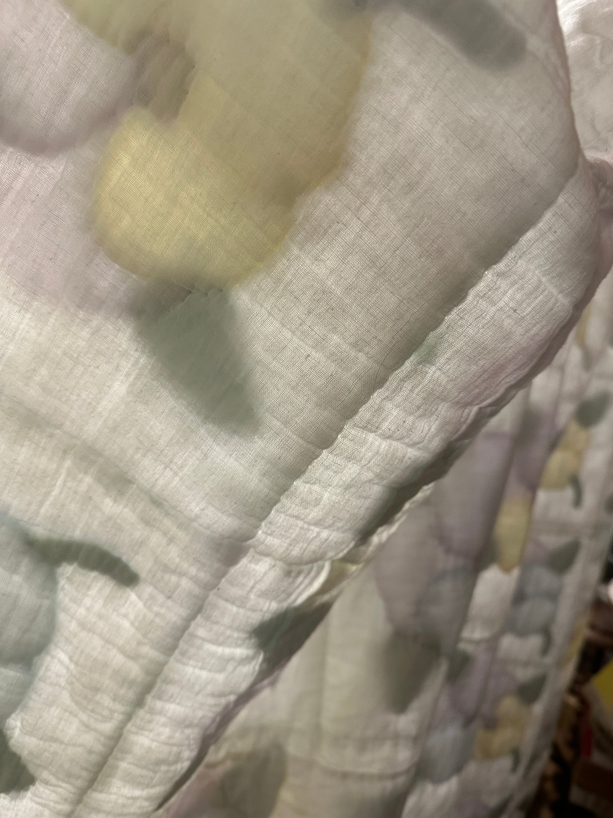 vintage Handmade Square Flower Quilt