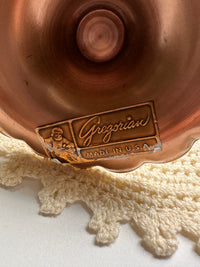 Georgian Copper Candle Holder with Lucite Candle 1960’s
