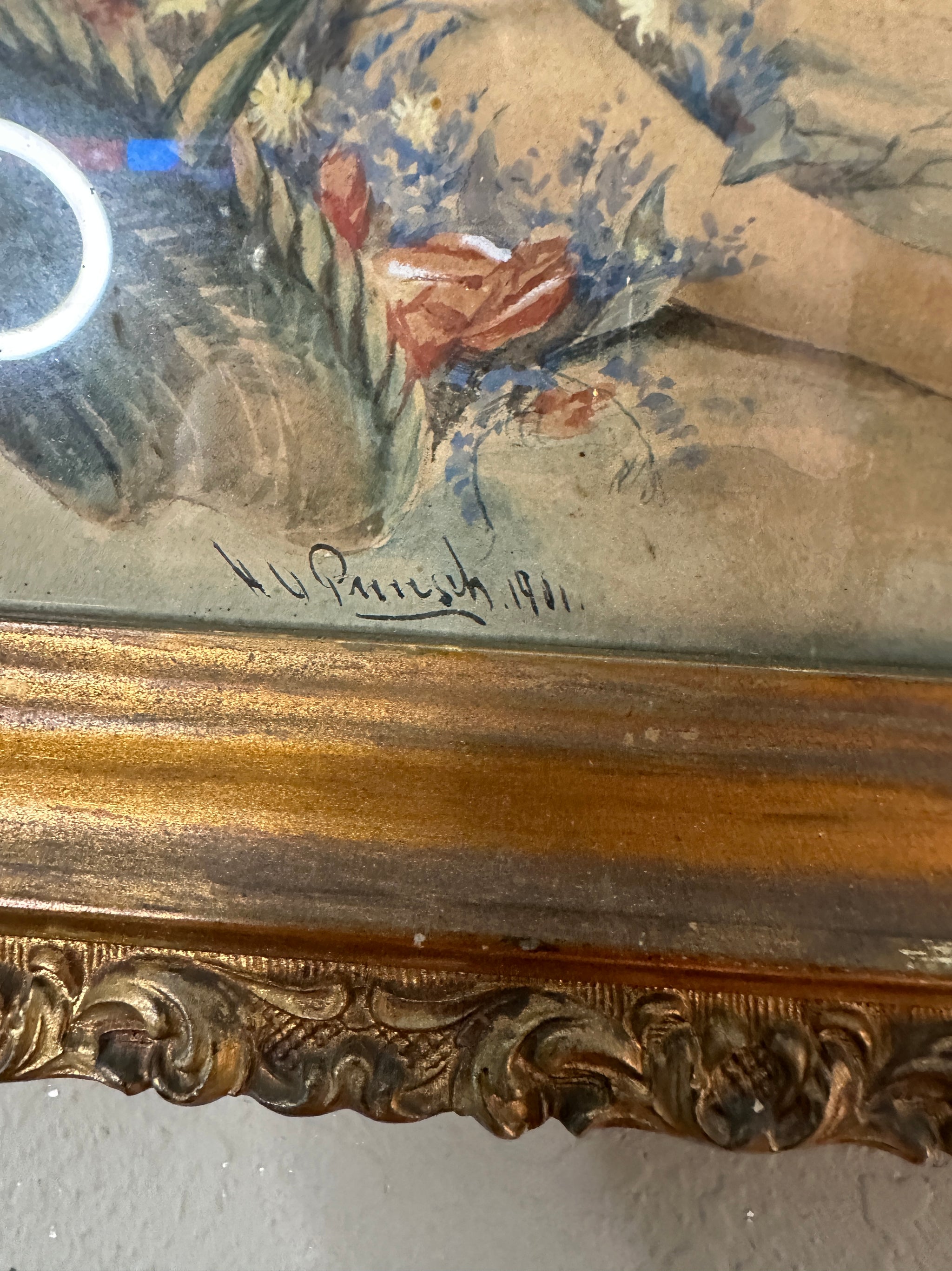 Antique picture by A U Parrish 1901