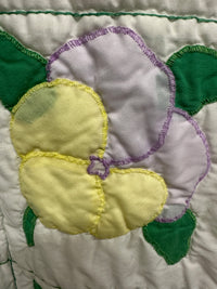vintage Handmade Square Flower Quilt