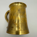 Vintage Engraved Brass Beer Mug
