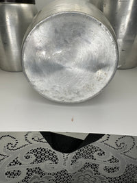 Vintage Aluminum Canister Set of Three
