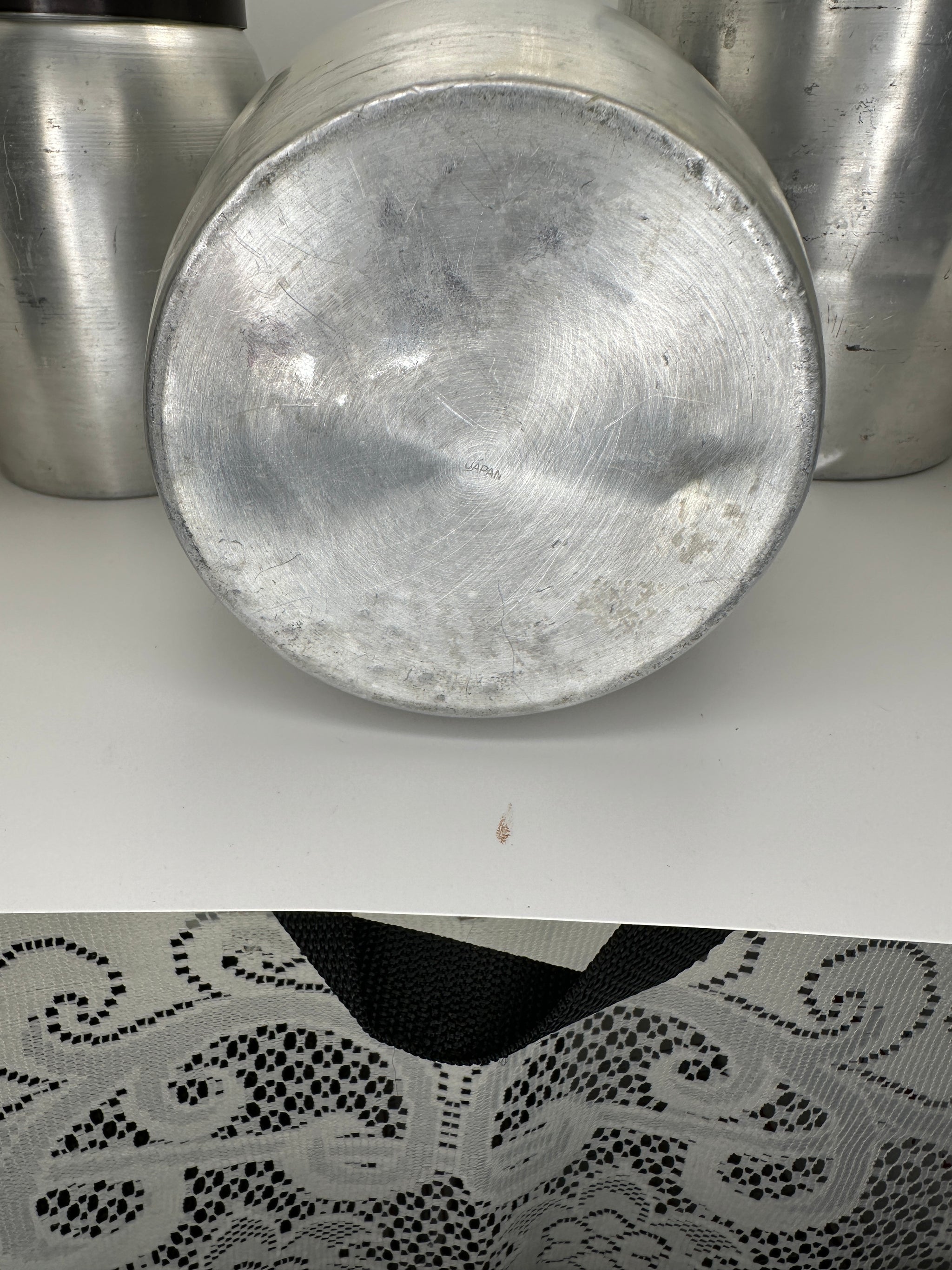 Vintage Aluminum Canister Set of Three