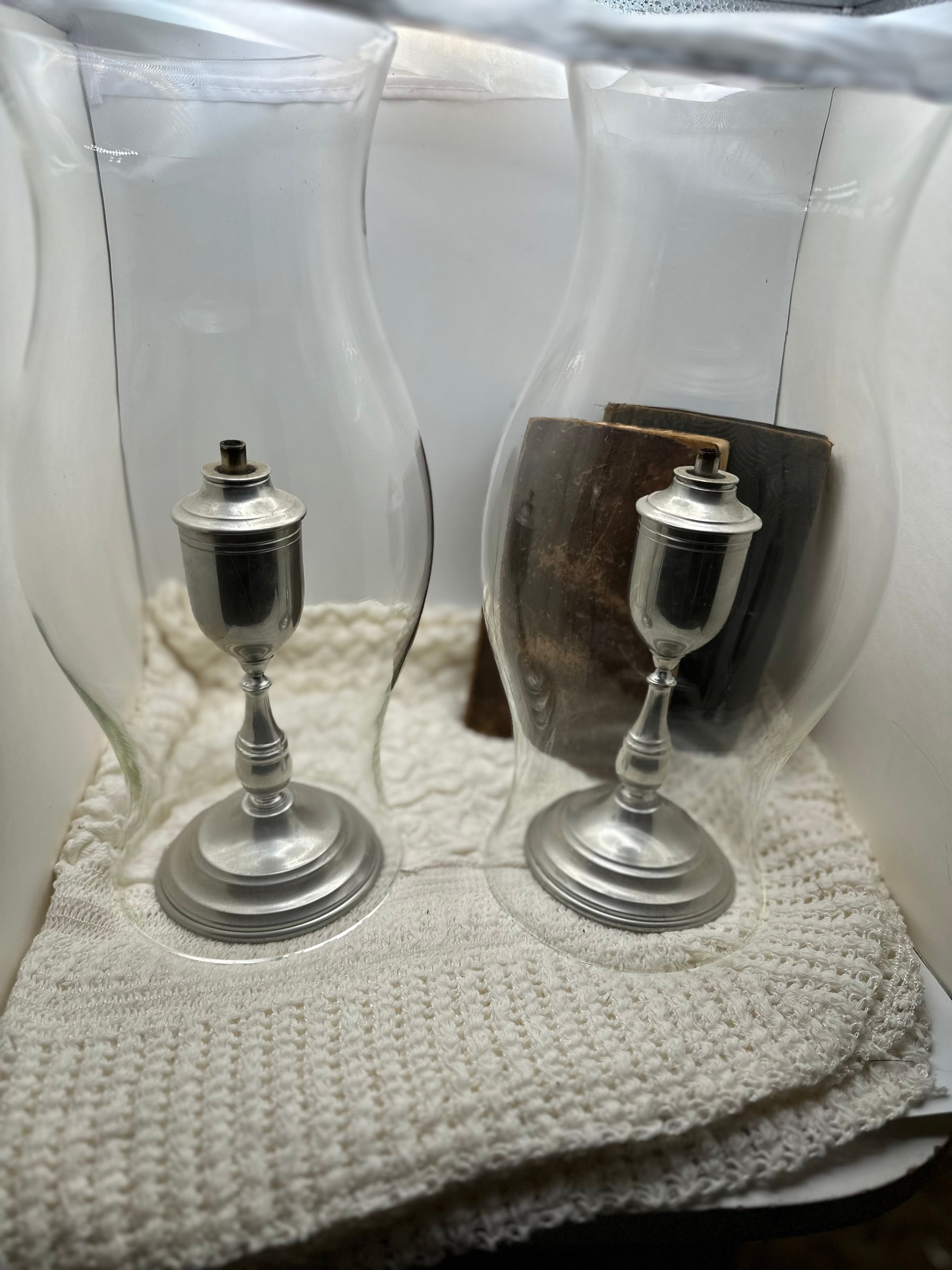 Shirley Williamsburg Virginia Pewter Oil Lamp