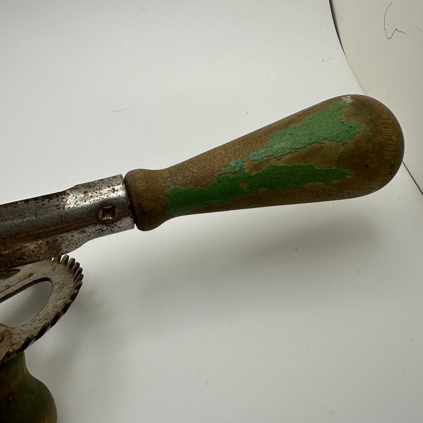 Antique 1920’s Green Handle Egg Beater/Mixer