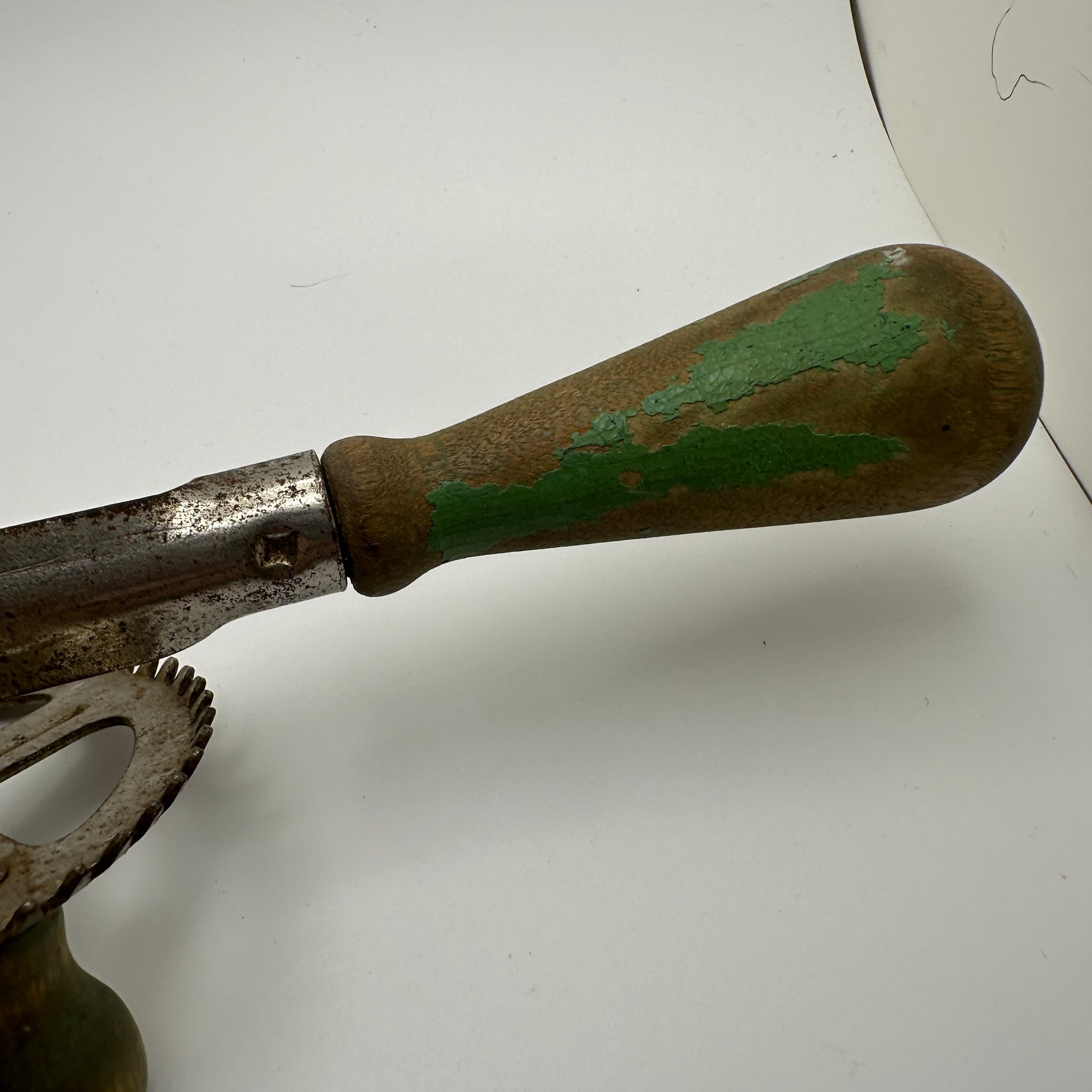 Antique 1920’s Green Handle Egg Beater/Mixer