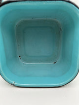 Vintage Blue Square Enamelware