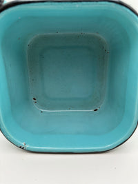 Vintage Blue Square Enamelware