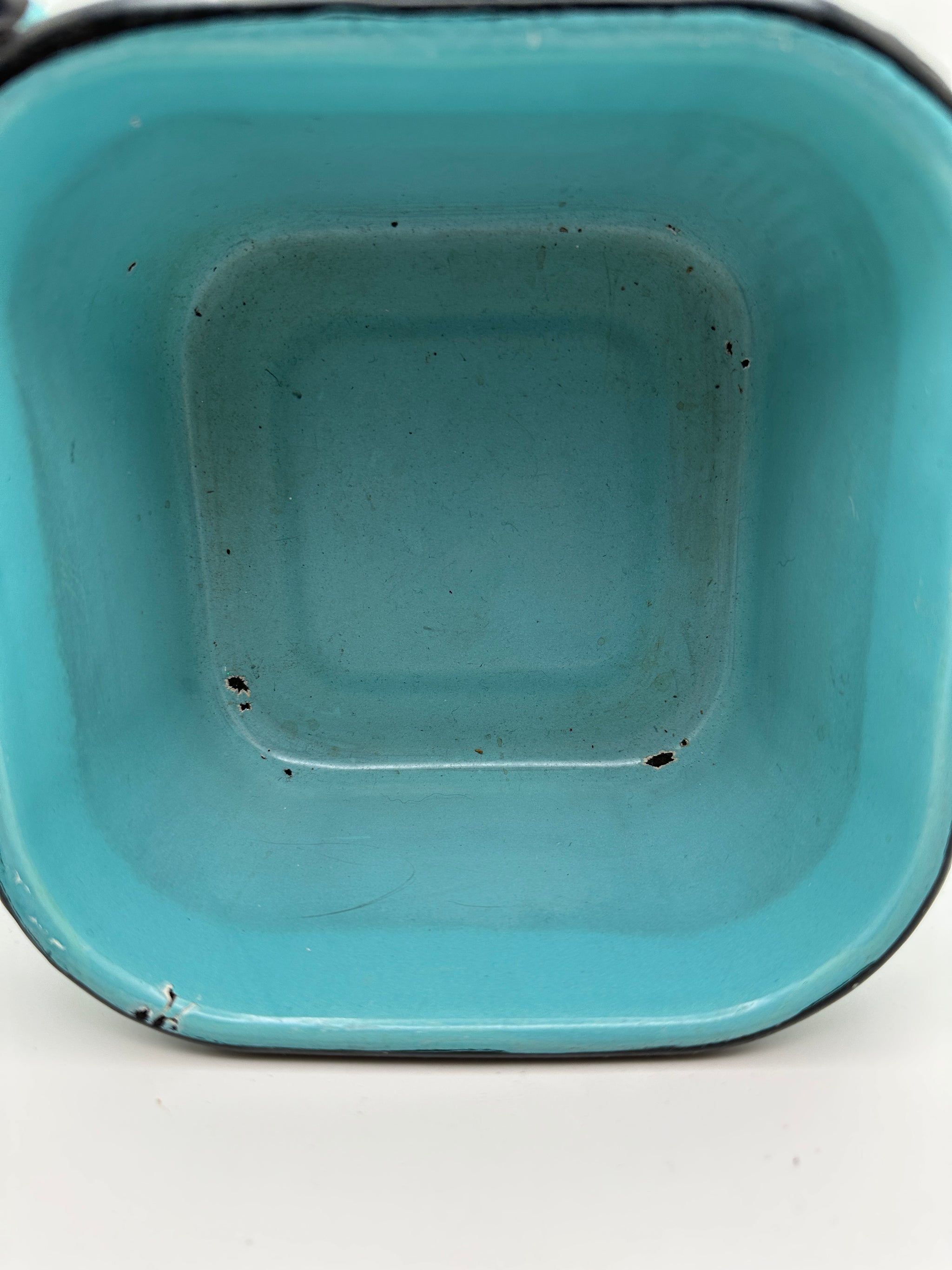 Vintage Blue Square Enamelware