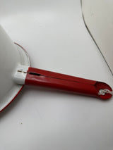 Vintage Red and White Enamelware Pot