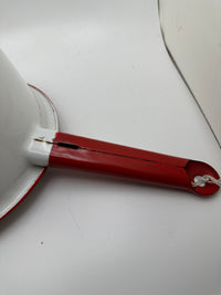 Vintage Red and White Enamelware Pot