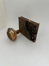 Antique Salvage Door Latch with Knobs