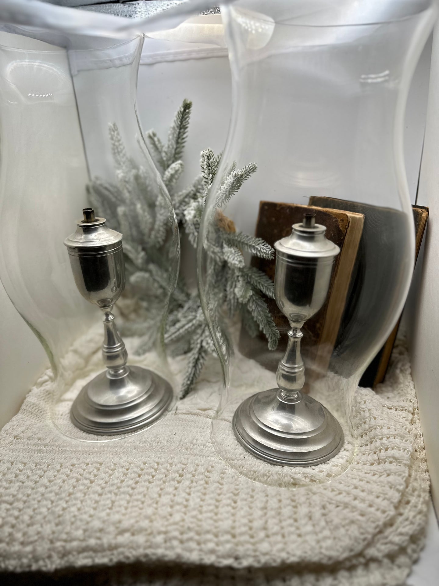 Shirley Williamsburg Virginia Pewter Oil Lamp