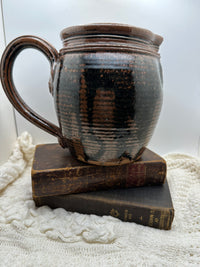 Brown Stoneware Crock Pitcher