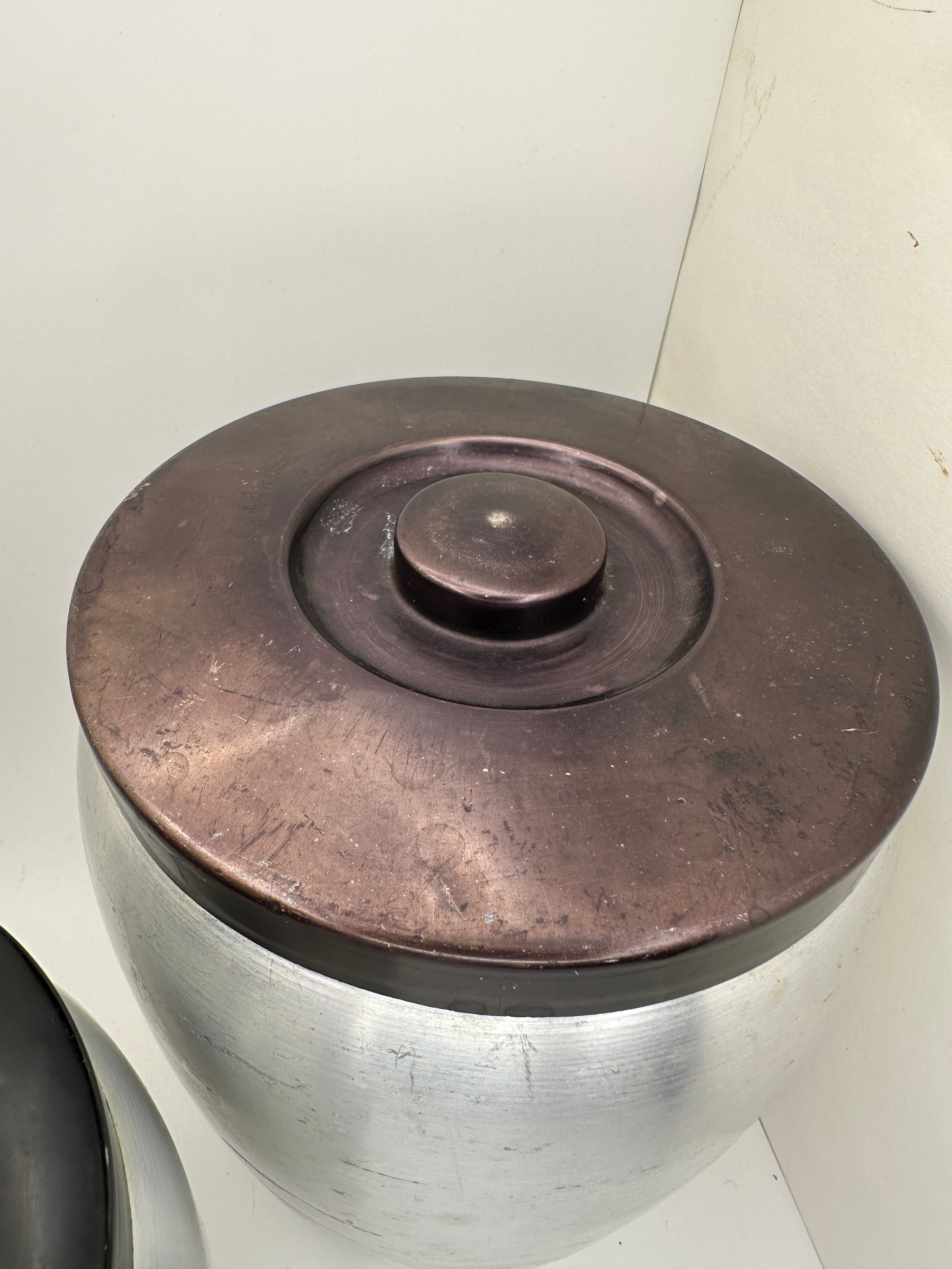 Vintage Aluminum Canister Set of Three