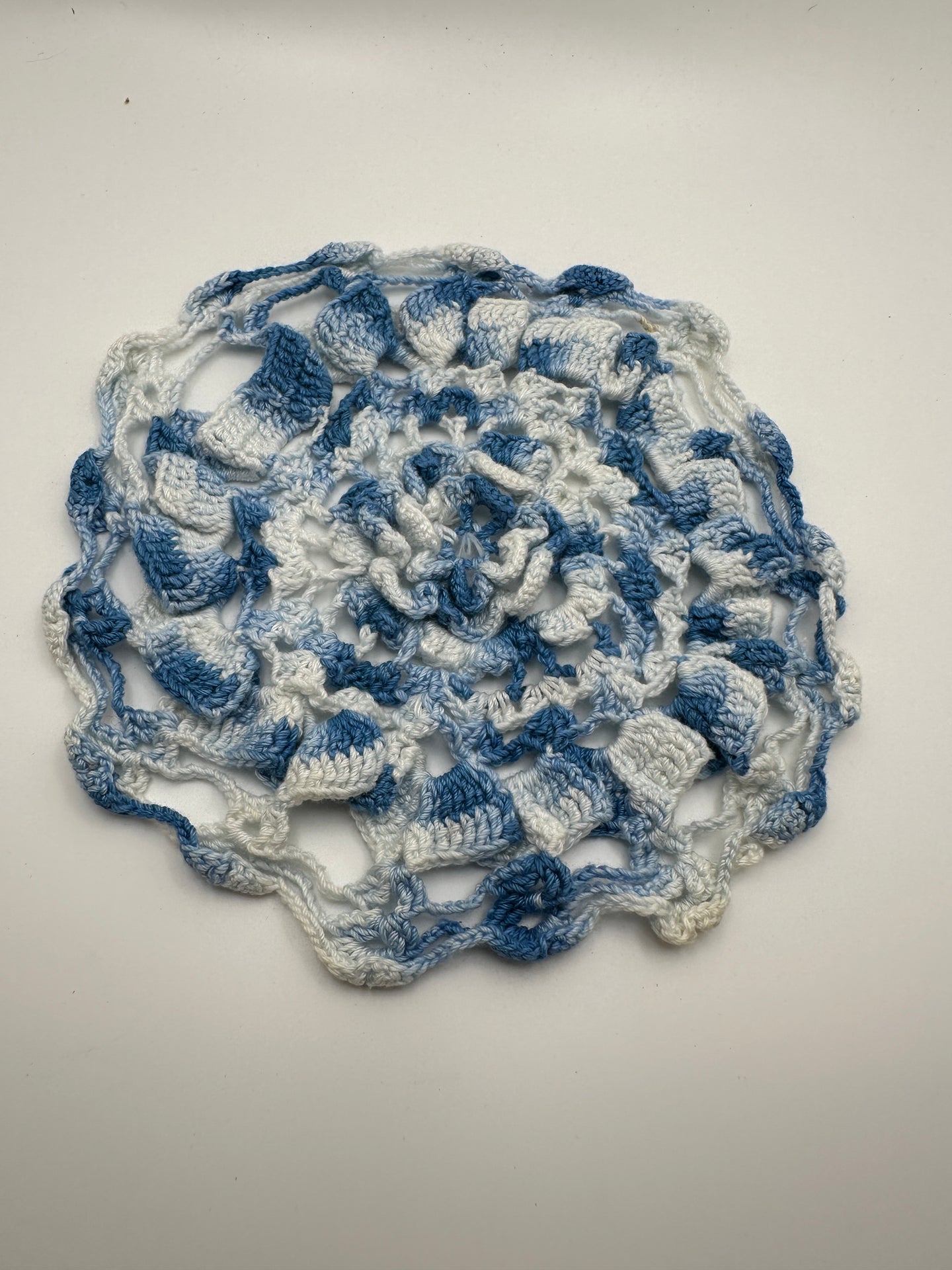 Blue and White Handmade Doily