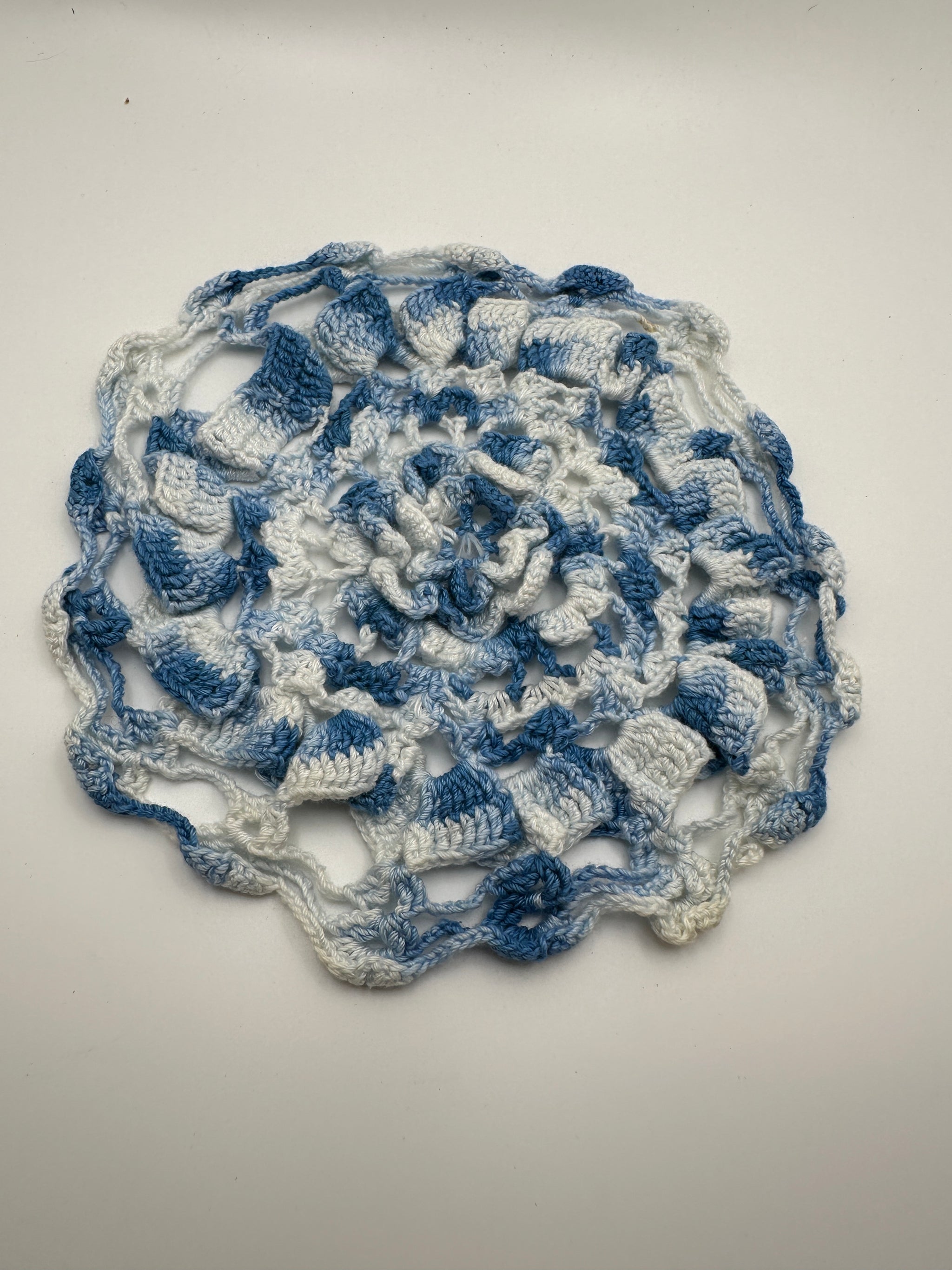 Blue and White Handmade Doily