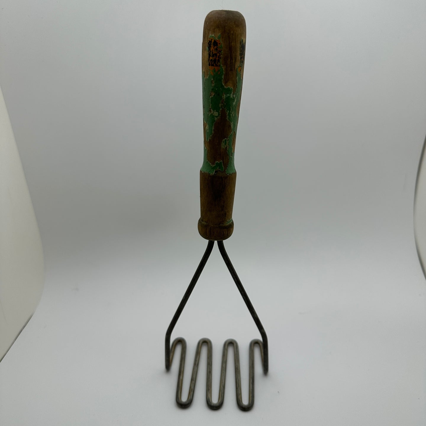 Vintage Wooden HandleThree Prong Potato Masher