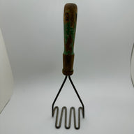 Vintage Wooden HandleThree Prong Potato Masher