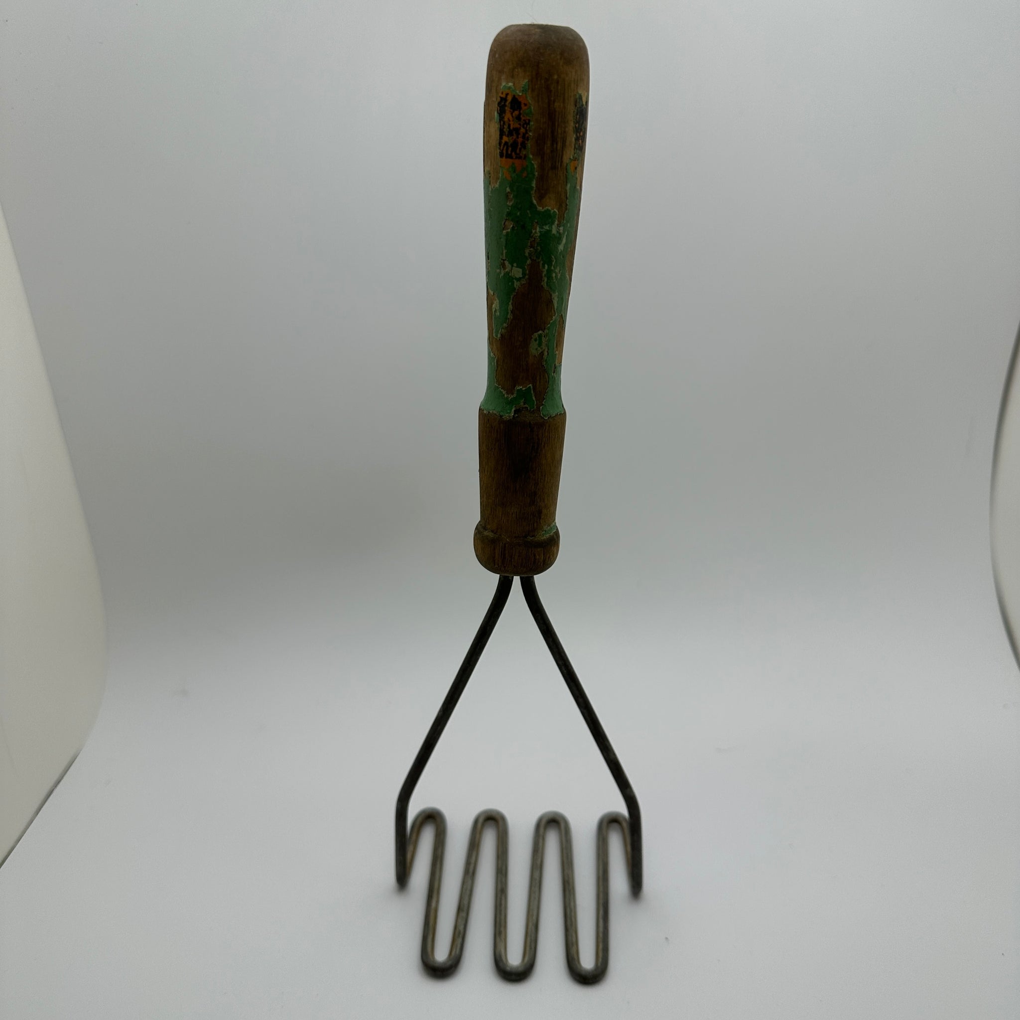 Vintage Wooden HandleThree Prong Potato Masher
