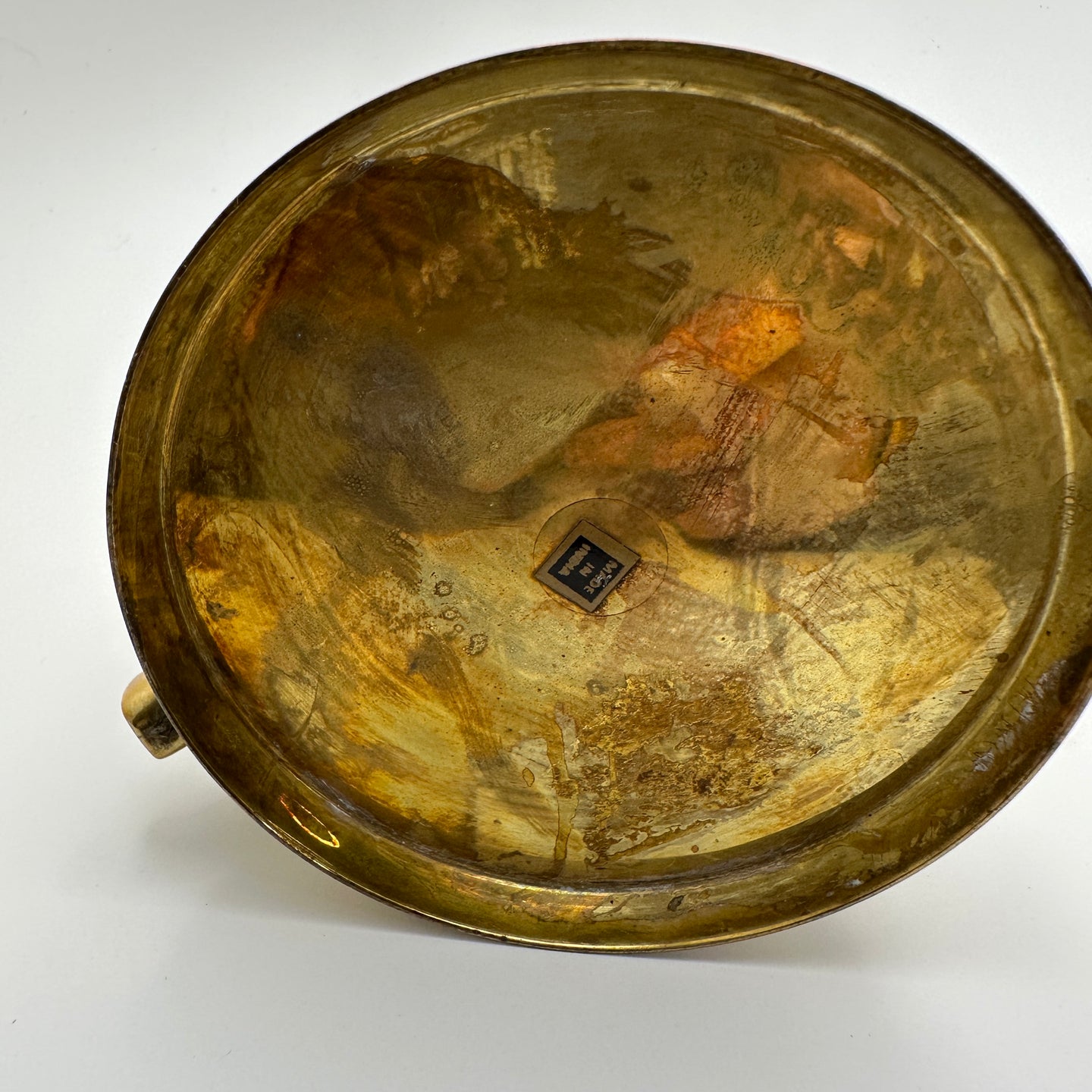 Vintage Engraved Brass Beer Mug