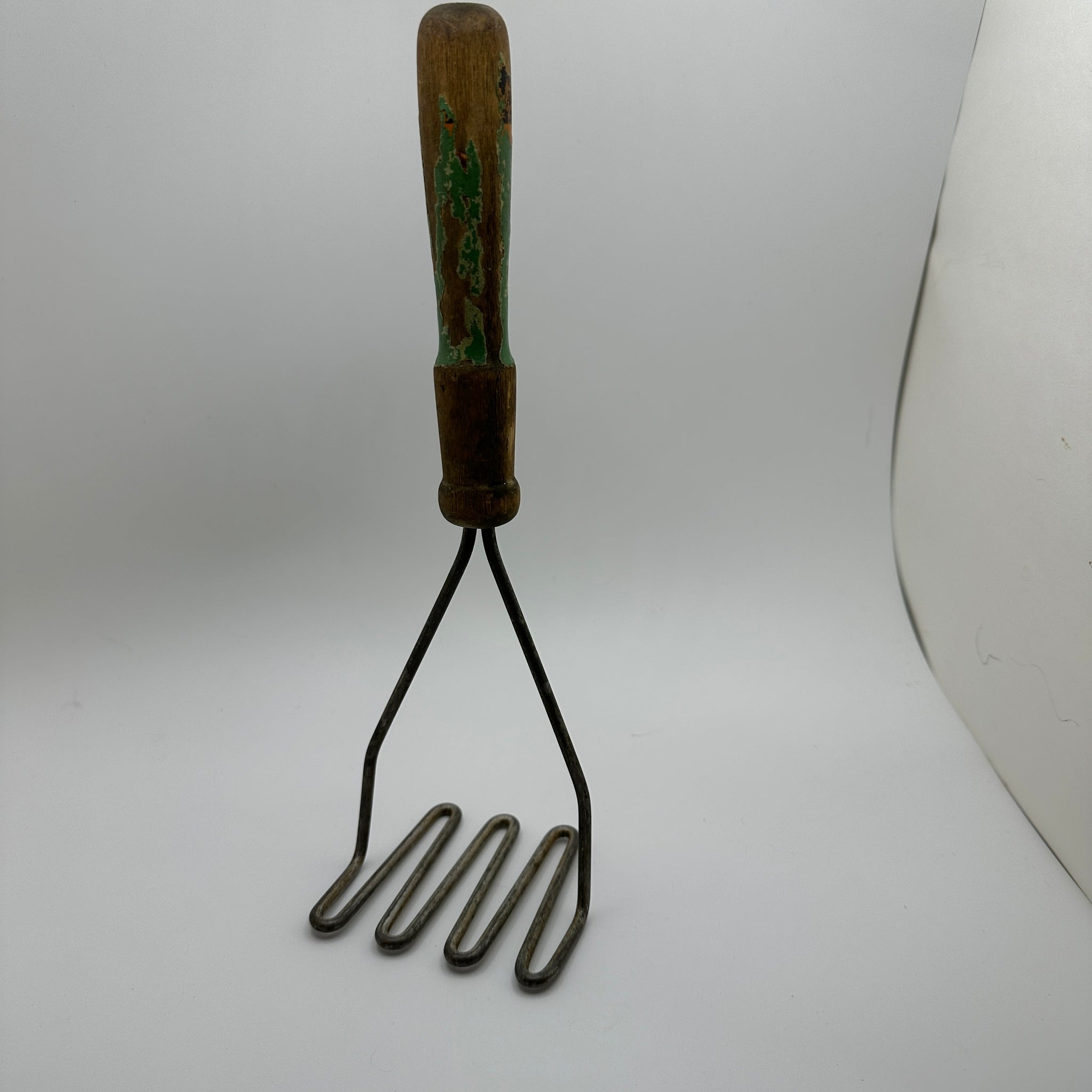Vintage Wooden HandleThree Prong Potato Masher