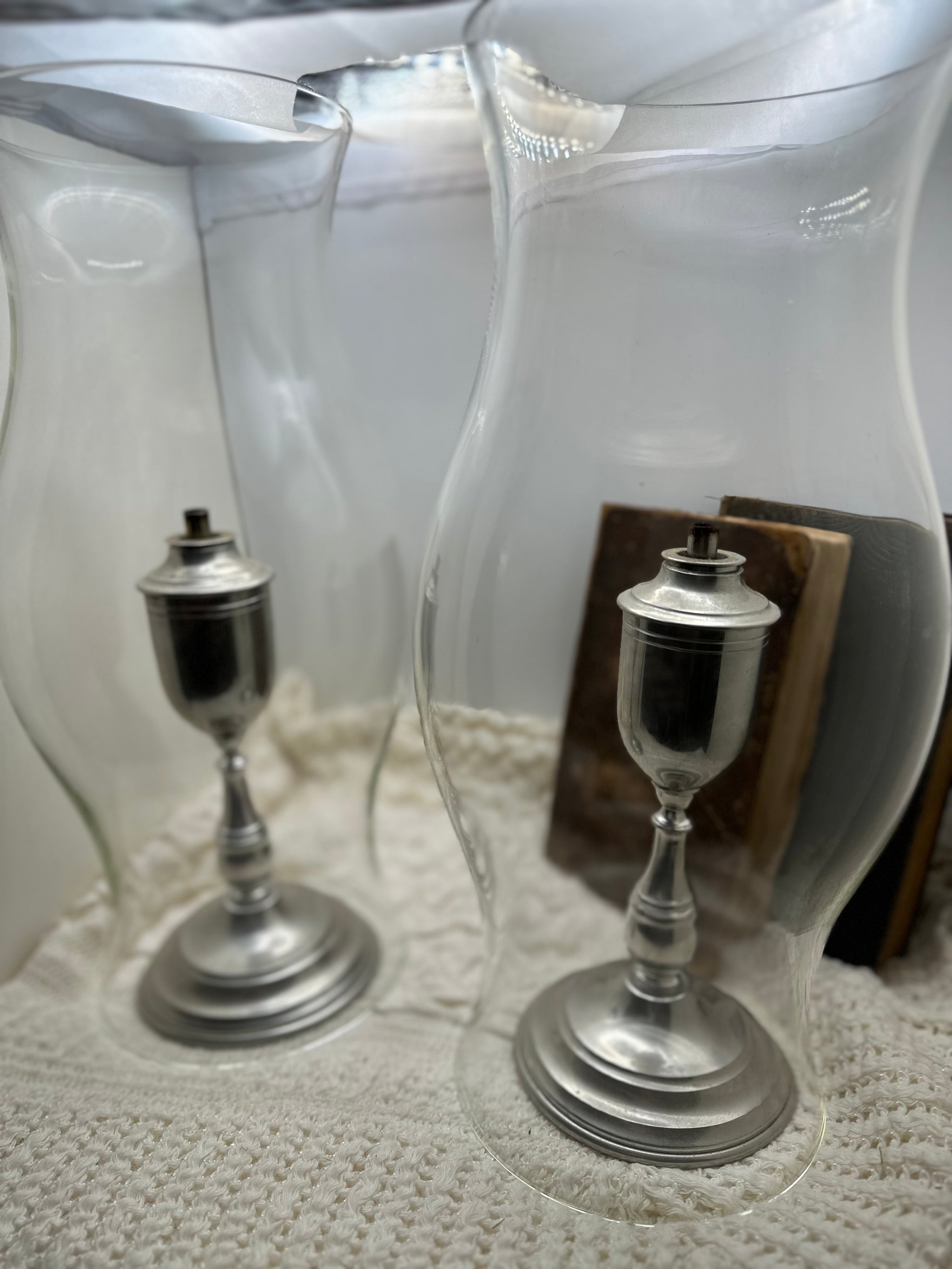 Shirley Williamsburg Virginia Pewter Oil Lamp