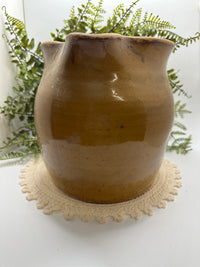 Brown Glazed Pottery Pitcher