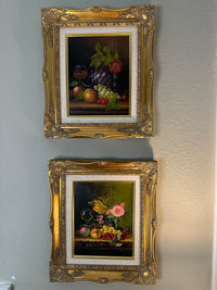 Vintage Pair of Oil Paintings by Parkey and Mindy