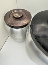 Vintage Aluminum Canister Set of Three