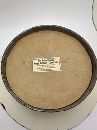 Vintage Musical “Happy Birthday” Cake Plate