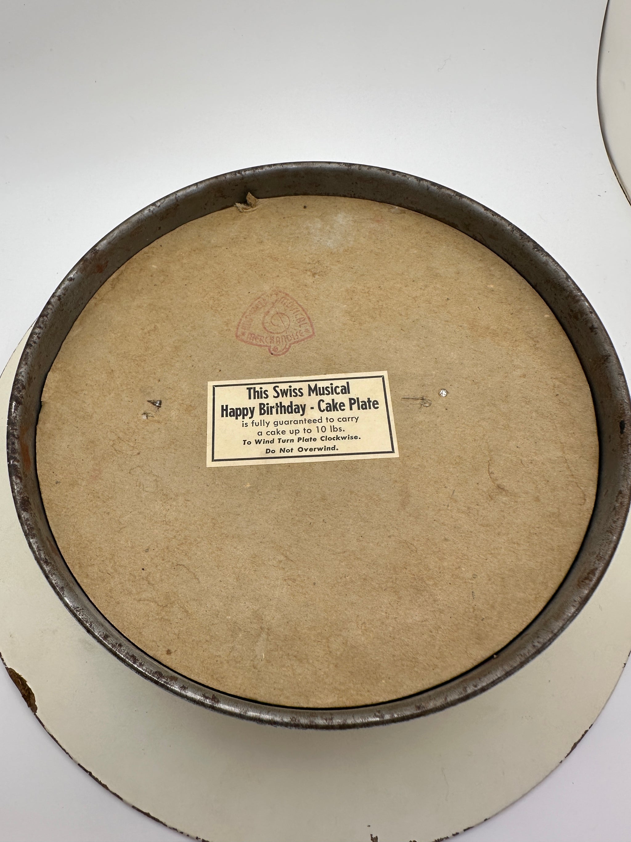 Vintage Musical “Happy Birthday” Cake Plate