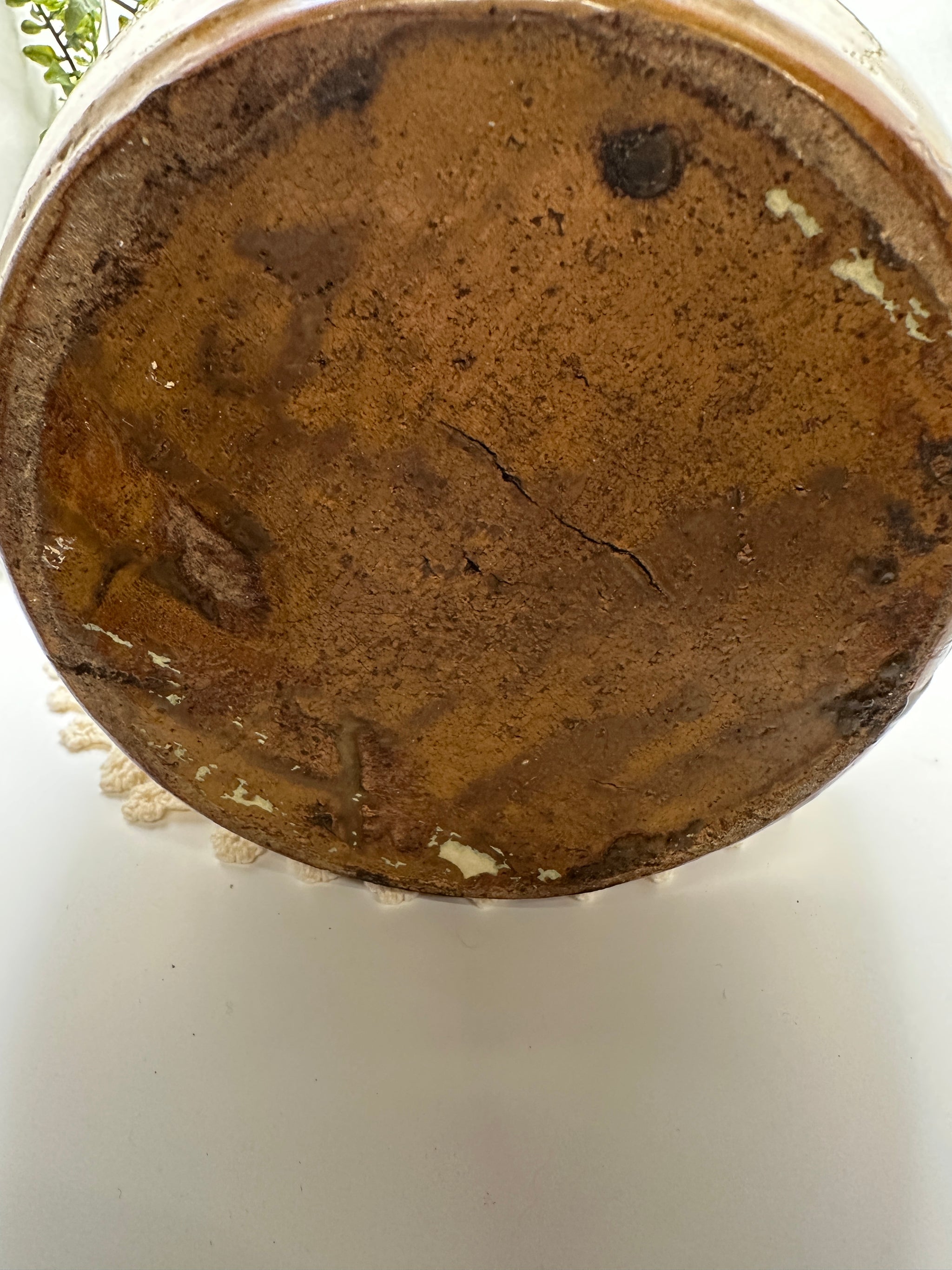 Brown Glazed Pottery Pitcher