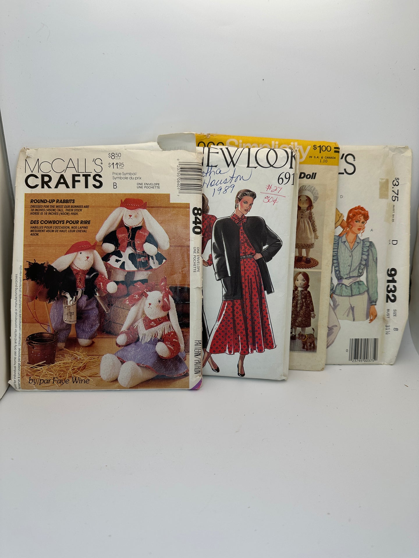 Lot of Four Vintage Patterns