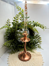 Georgian Copper Candle Holder with Lucite Candle 1960’s