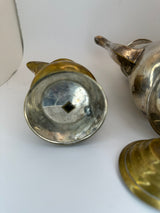 Vintage Solid Brass Tea Set