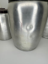 Vintage Aluminum Canister Set of Three