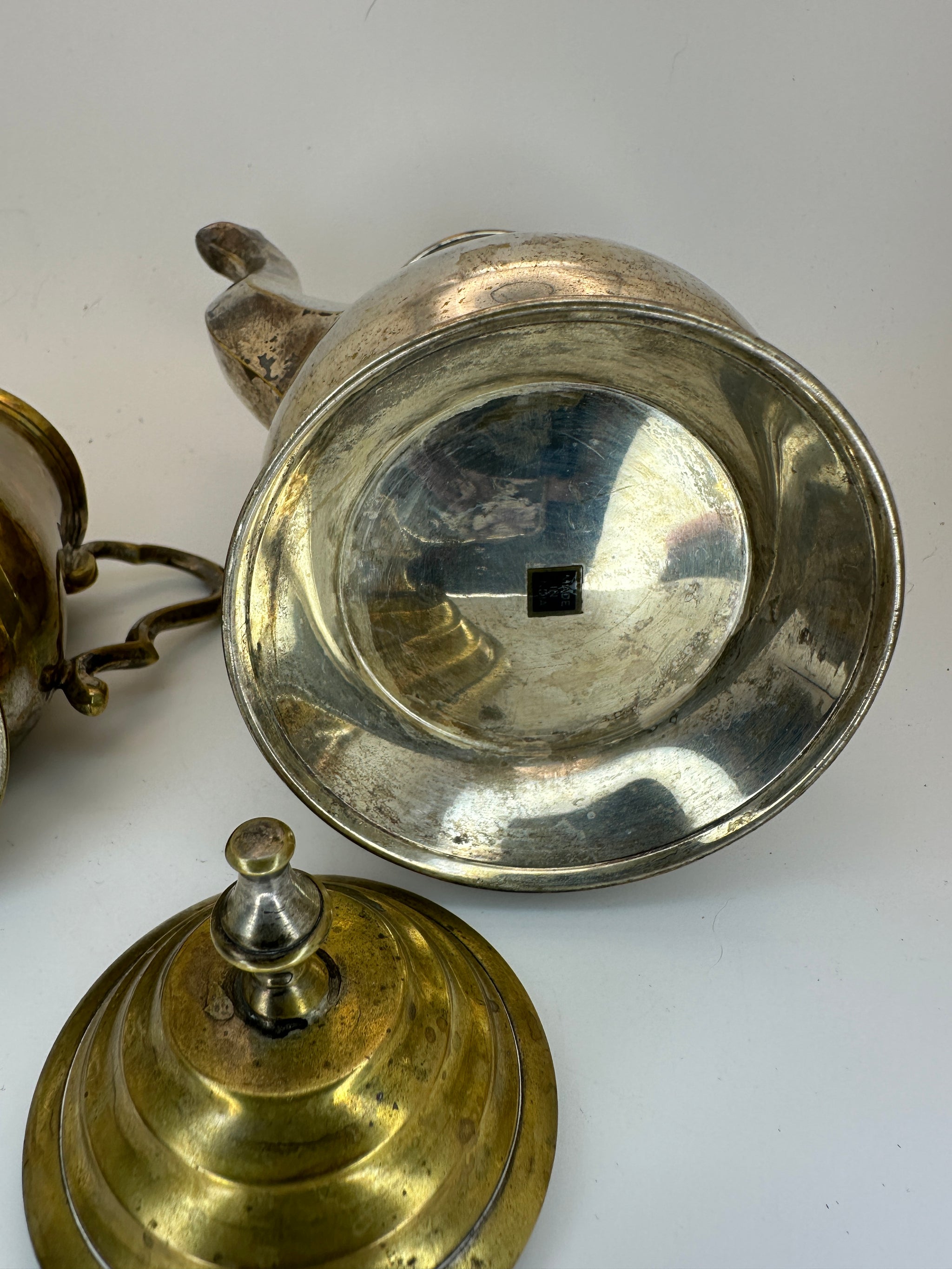 Vintage Solid Brass Tea Set