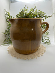 Brown Glazed Pottery Pitcher