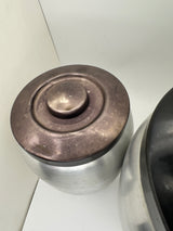 Vintage Aluminum Canister Set of Three