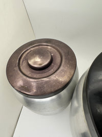 Vintage Aluminum Canister Set of Three