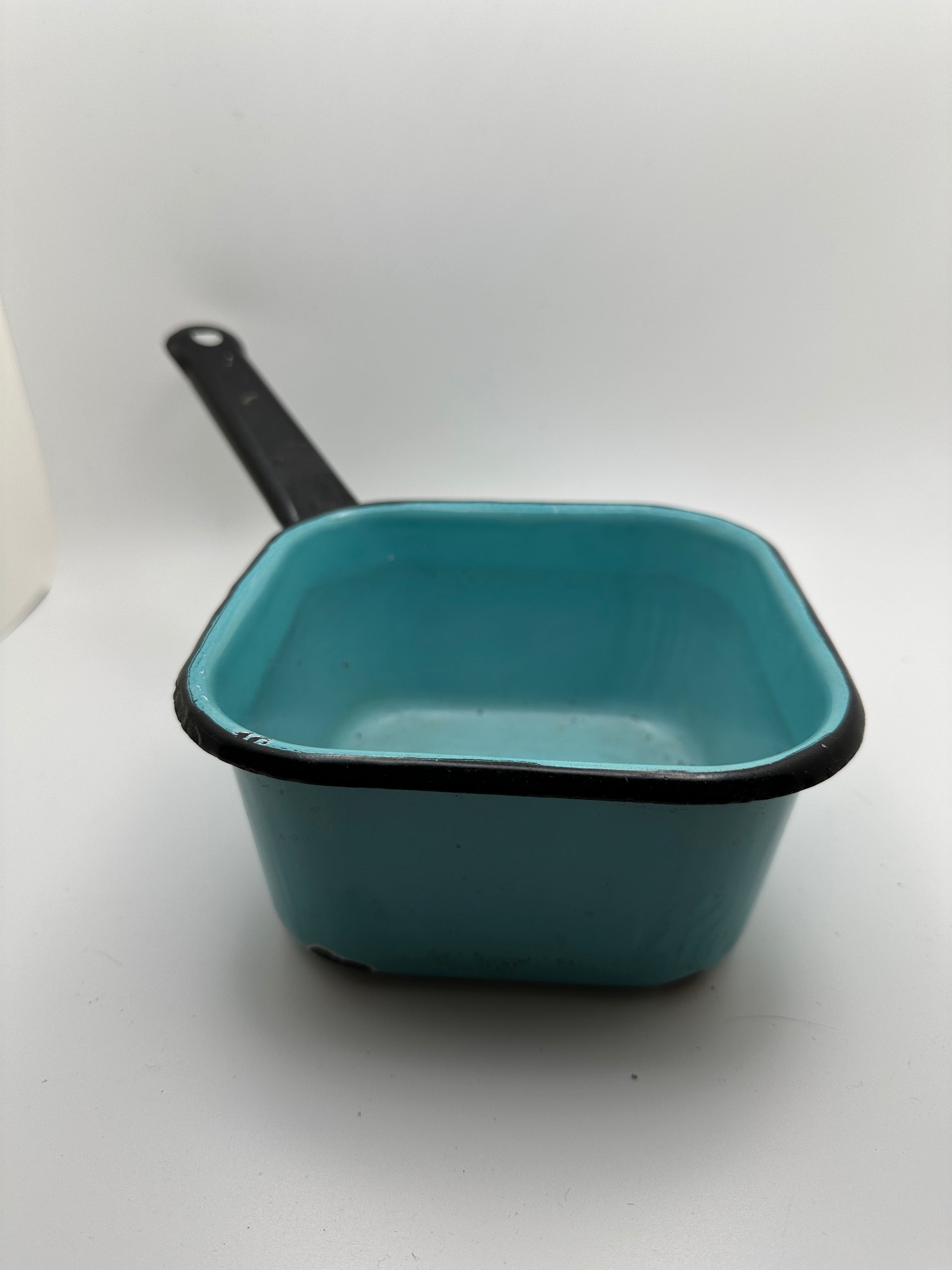 Vintage Blue Square Enamelware