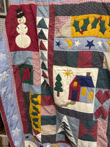 Vintage Handmade Christmas QuiltQuilt