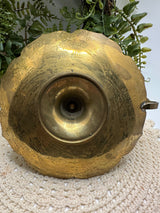 EnameledBrass Candlestick with Finger Loop