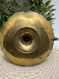 EnameledBrass Candlestick with Finger Loop