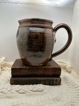 Brown Stoneware Crock Pitcher
