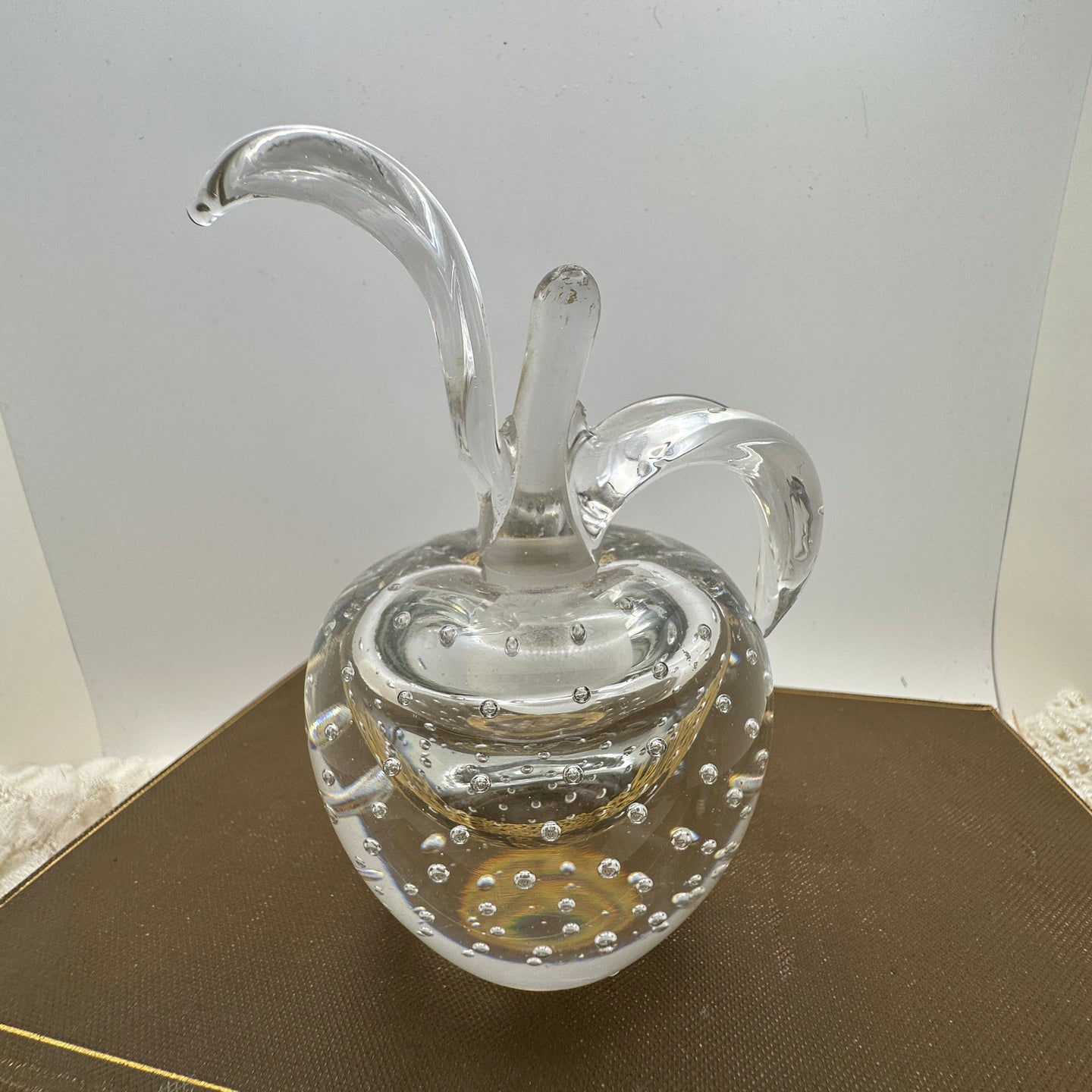 Vintage Glass Apple Perfume Bottle